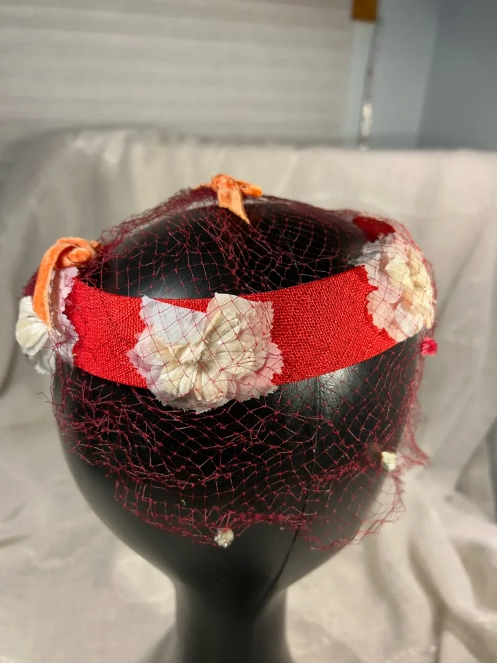 Vintage floral flower headpiece halo piece - Picture 4 of 8
